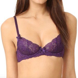 NWT L’Agent by AP Mia Lace Wire Demi Bra Raisin